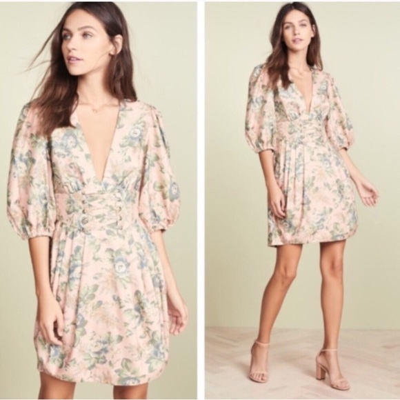 zimmermann tempest lace up dress